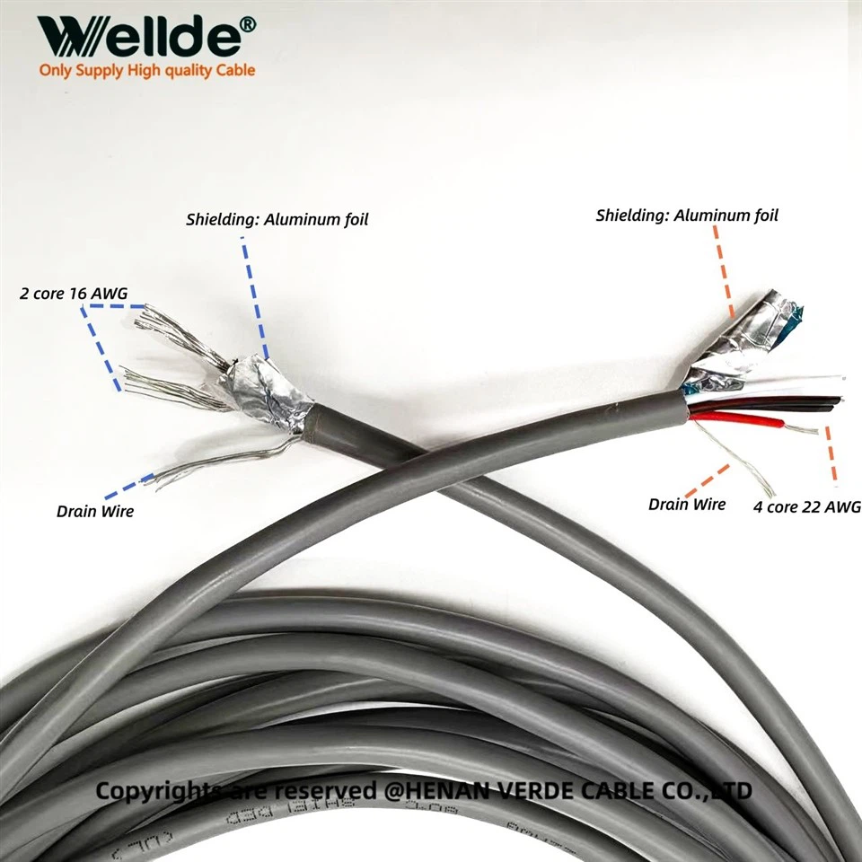 1 Pair 0.2mm RS485 Shielded Cable high quality